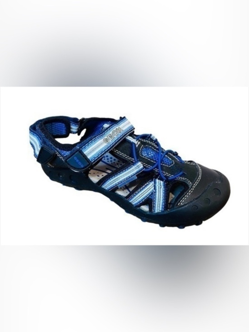 Geox Boys Blue Gray Waterproof Sandals Size 2 | Outdoor Summer Shoes